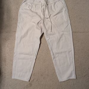 J. Crew Off-White Drawstring Jogger Pants 16/18